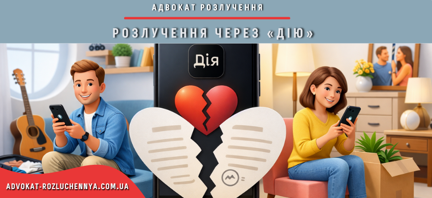 Розлучення через дію онлайн подання заяви на розірвання шлюбу через смартфон