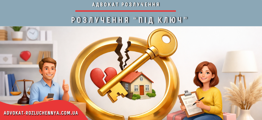 Розлучення під ключ в Україні через адвоката з повним юридичним супроводом, поділ майна та врегулювання питань щодо дітей