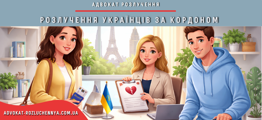Розлучення українців за кордоном у світлому юридичному офісі з позитивними персонажами та міжнародним контекстом