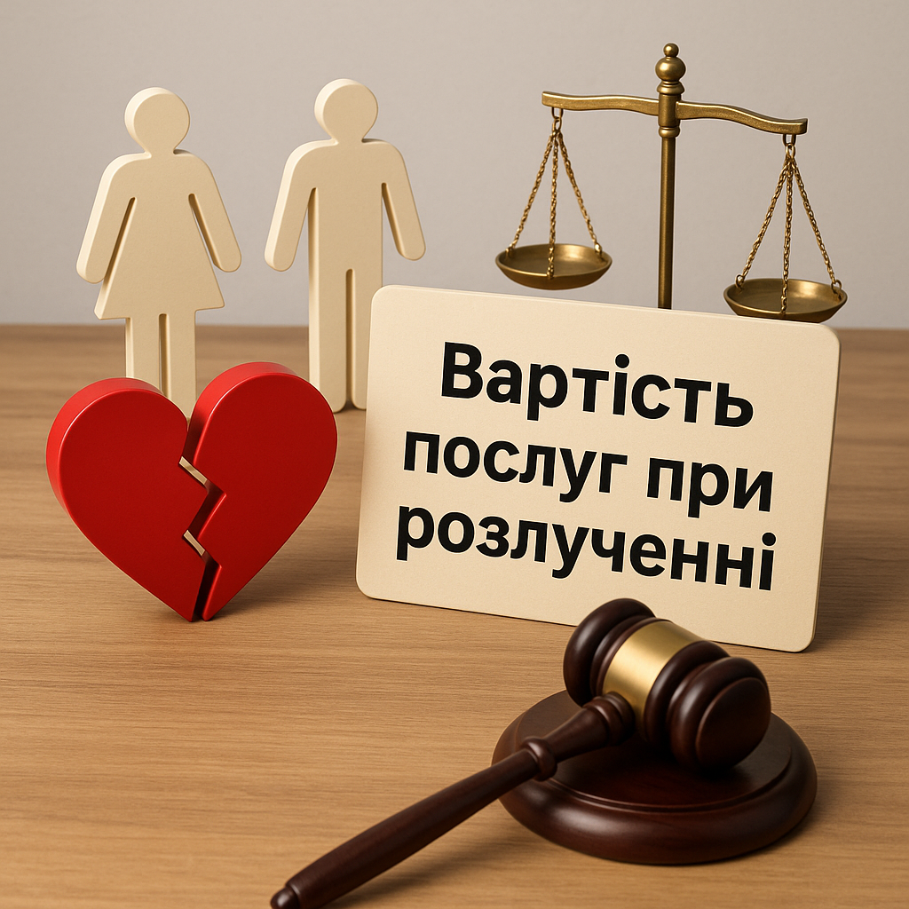 3D-зображення на тему вартості послуг адвоката при розлученні в Україні